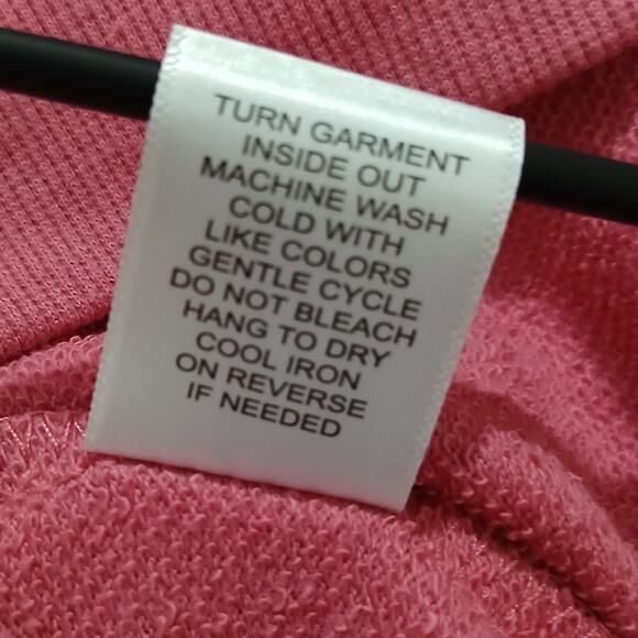 Originality Dry Goods Women's Medium Rose Pink Sweatshirt Cotton/Poly Blend - Picture 9 of 9